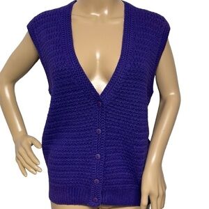 Northern Isles Women’s Purple XL Knit Sweater Vest NWT